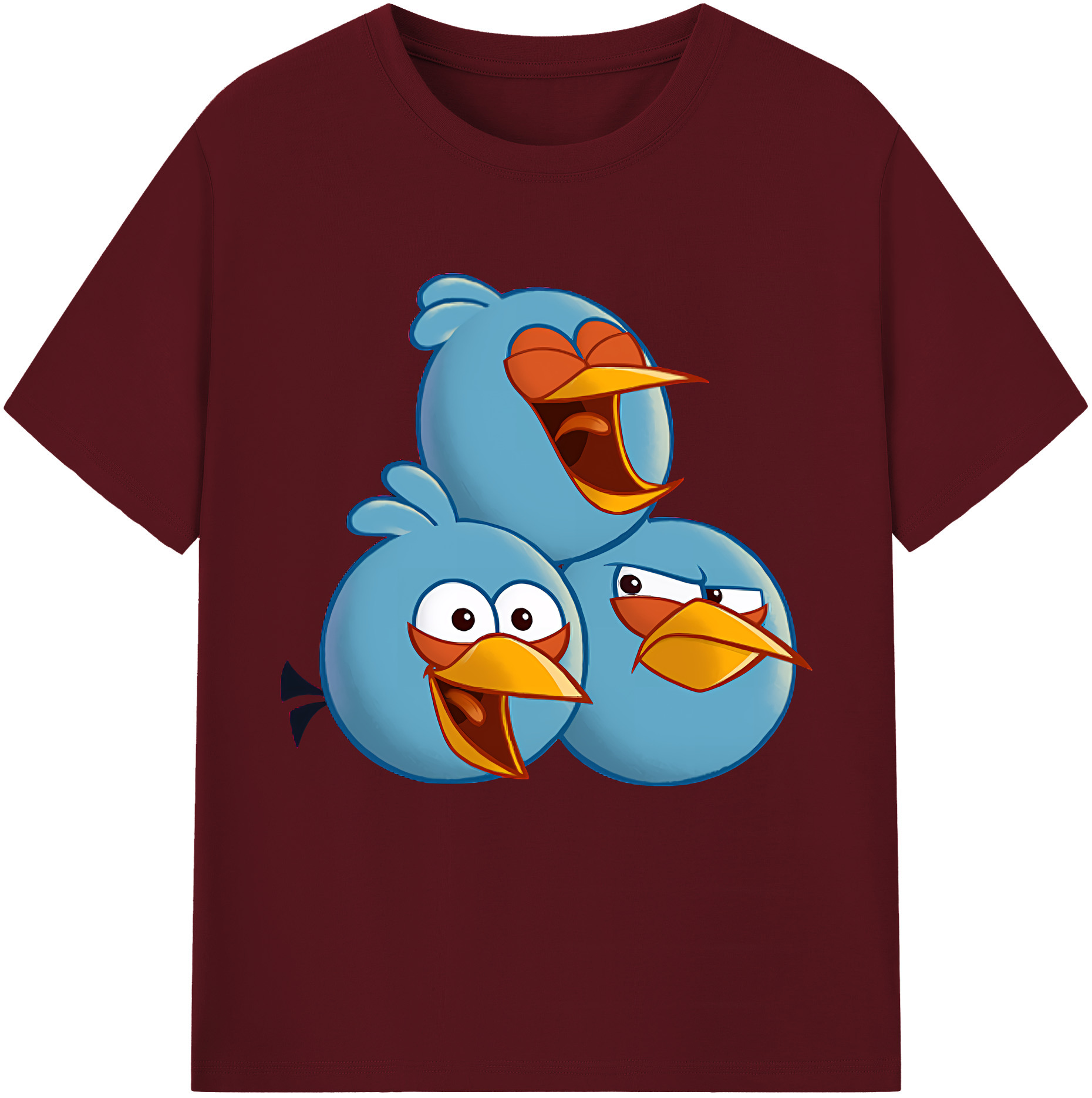 （画像用） Angry Birds アングリーバード 綿100％半袖Tシャツ（フロントプリント）